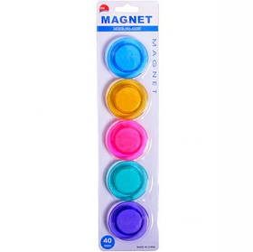 Магніт для дошки "Кольоровий" 5 штук D=4см KNZ
