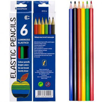 Олівець 6 кольорів CR755-6 Luminoso elastico "С", фото 2