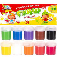 Гуаш 10 кольорів 20 мл "Захоплення""Гамма" KNZ