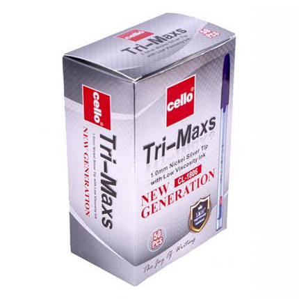 Ручка масляна "Tri-Mate" Cello CL1806-50 синя KNZ, фото 2