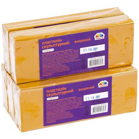 Пластилін скульптурний 400г "Творчість" вохряний "Гамма" KNZ