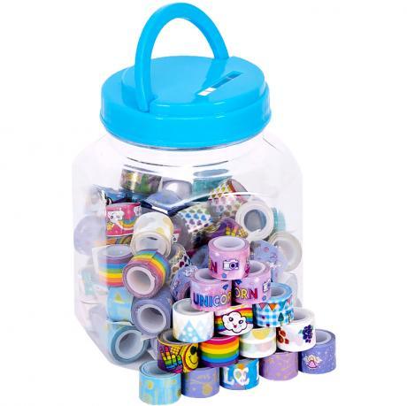 Скотч декоративний у банці 1,2см*2м 90шт "Малюнок" No59 KNZ