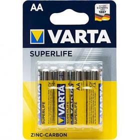 Батарейки R6 Varta Superlife ZnCb AA 4 шт/блістер 556267