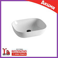 Умивальник 50x40 см на стільницю Dusel Lindi раковина накладна прямокутна