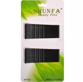 Шпильки-невидимки чорні 30 штук 12-64 KNZ