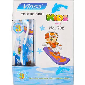 Зубні щітки дитячі "Vinsa Soft"дельфін, з 3-х років, фото 2