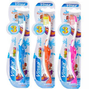 Зубні щітки дитячі "Vinsa Soft"дельфін, з 3-х років KNZ, фото 4