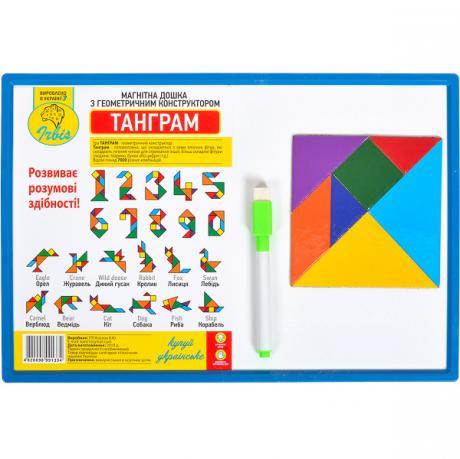 Дошка магнітно-маркерна з магнітною танграм-головоломкою + маркер Irbis KNZ