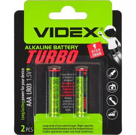 Батарейка Videx LR03/AAA 2pcs Alkaline TURBO