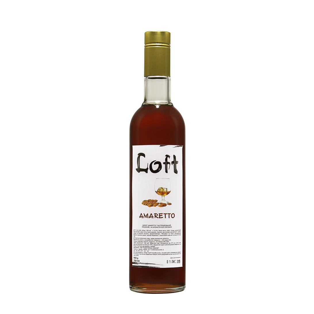 Сироп ТМ LOFT "Амаретто" 900г, 9пл./ящ.