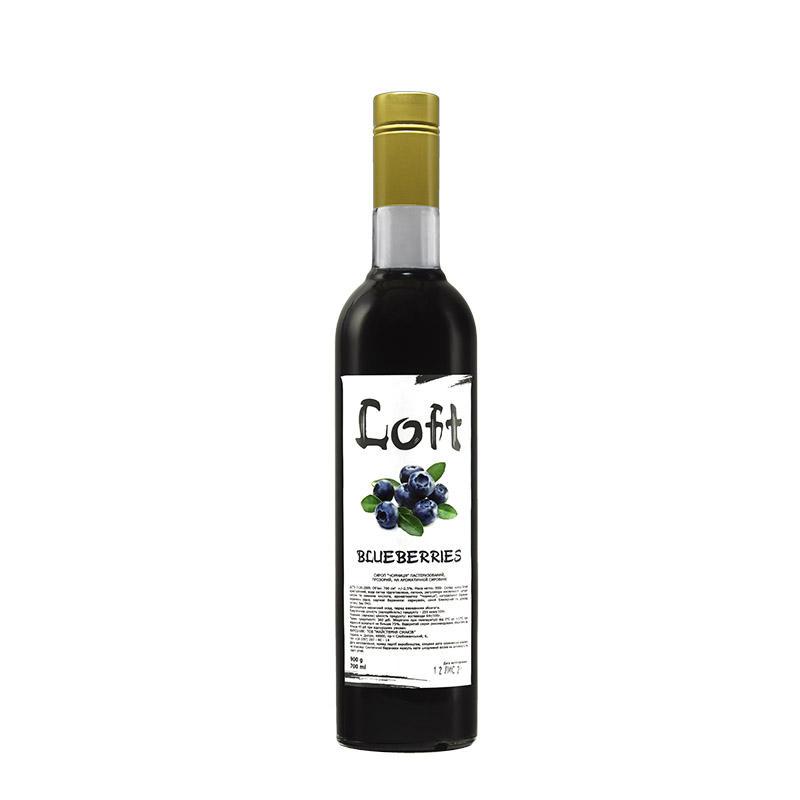 Сироп ТМ LOFT "Чорниця" 900г, 9пл./ящ.