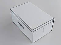 Коробка-органайзер Ш 60*Д 30*В 40 см. Цвет серый для хранения одежды, обуви или небольших предметов