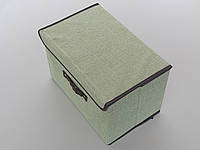 Коробка-органайзер зеленого цвета Ш 38*Д 25*В 25 см. Для хранения одежды, обуви или небольших предметов