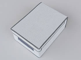 Коробка-органайзер SG25 Ш 25*Д 35*В 16 см. Колір сірий для зберігання одягу, взуття чи невеликих предметів