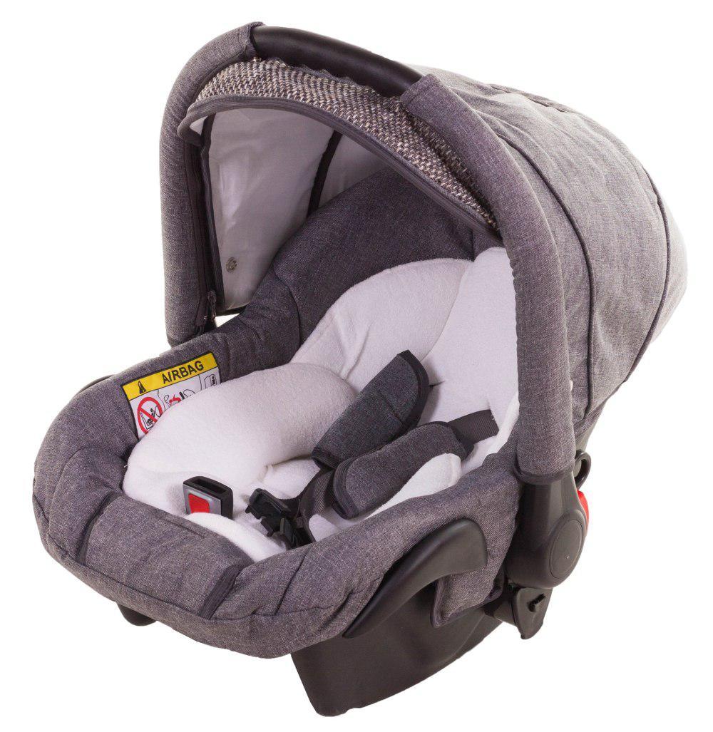 Автокрісло Adamex Carlo ECO сірий льон - сіре плетіння, фото 1