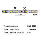 Світлодіодна стрічка OEM ST-12-2835-120-NW-20-V3 нейтральна біла, негерметична, 1 м, фото 6