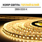 Світлодіодна стрічка OEM ST-12-2835-120-WW-20-V2 тепла біла, негерметична, 1 м, фото 4