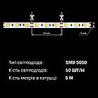 Світлодіодна стрічка 24V OEM ST-24-5050-60-NW-20-V2 нейтральний білий, негерметична, 1м, фото 5
