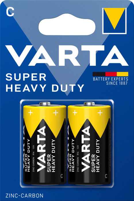 Батарейки C (R14, 343) VARTA SUPERLIFE BLI2 1.5V Zinc Carbon