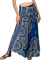 Joob Довга спідниця Joob Boho для жінок, синя-Спідниця Bohemian Hippie Maxi