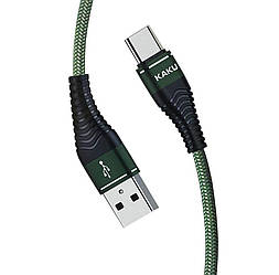 USB кабель Kaku KSC-098 USB - Type-C 1.2m / 2.8A - Green