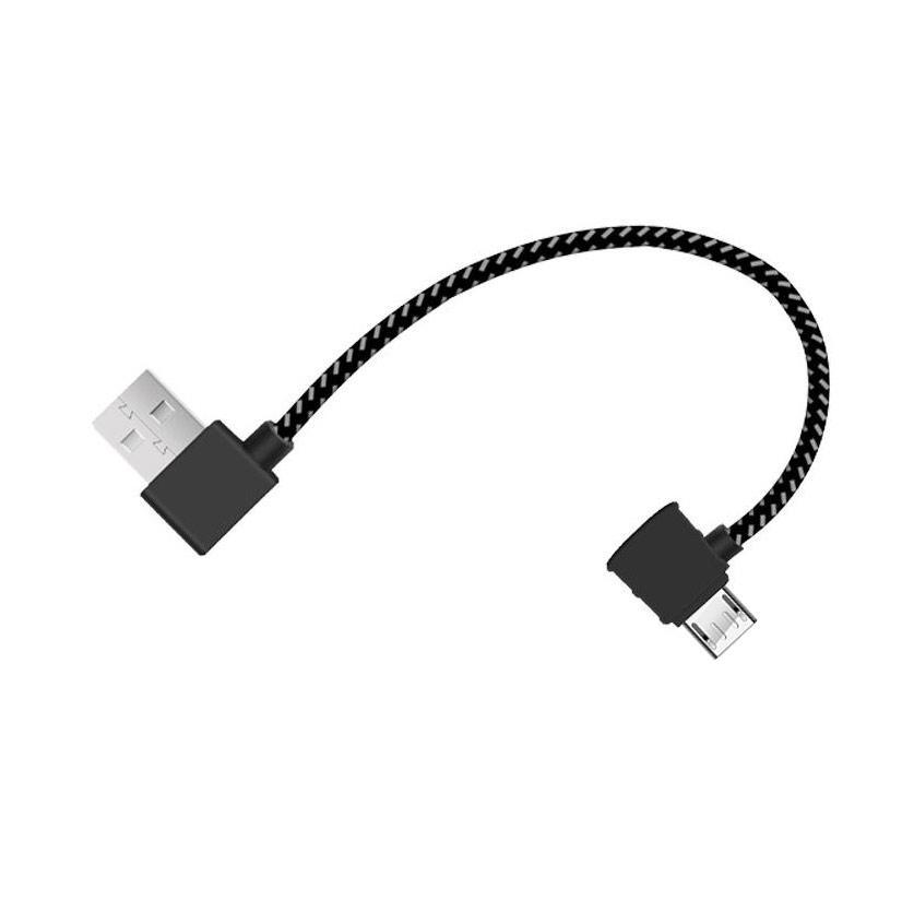 Кабель Primo кутовий USB - MicroUSB - Reverse 0.13 m для квадрокоптера Xiaomi Fimi X8 SE - Black