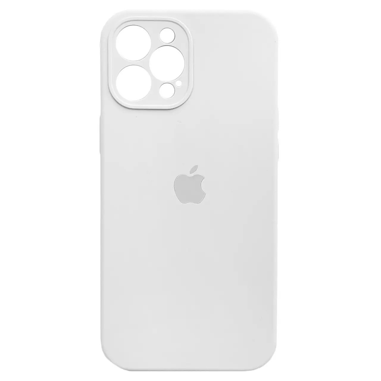 Силіконовый чохол з закритою камерою для iPhone 13 Pro Max White