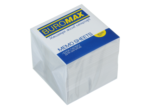 Блок білого паперу для записів, 90х90х90 мм, не склеєний BUROMAX BM.2219