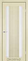 Двери межкомнатные Korfad AL-01, с стеклом сатин белое