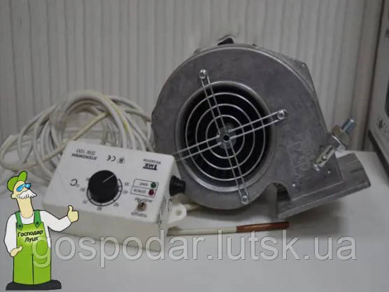 Автоматика з механічним контролером SW 100 і вентилятором 85 W (Польща) для твердопаливного котла, фото 1