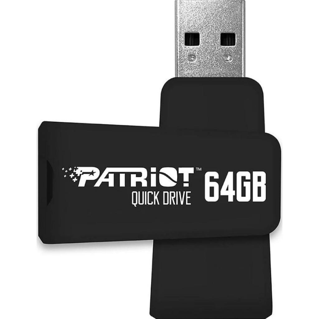 USB флеш накопичувач 64GB USB 3.1 Patriot Color Quickdrives Black (PSF64GQDBK3USB)