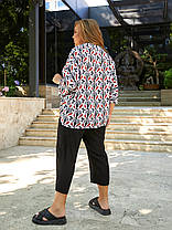 Костюм брючный женский штапель БАТАЛ, фото 5