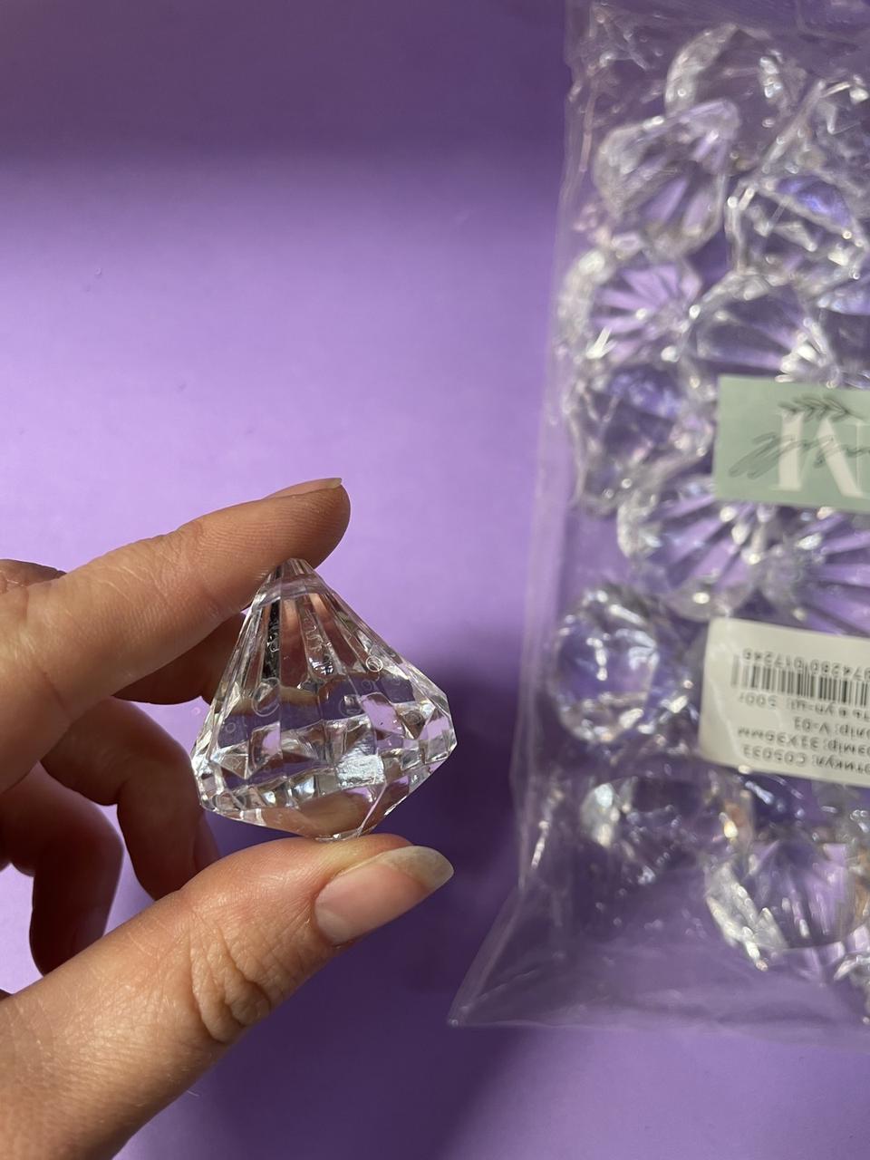 Намистини " Кристал Гранений" 31 * 36 мм, прозорі 500 грамів