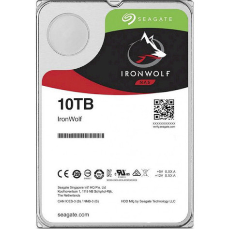 Накопичувач Seagate 10TB 7200 SATA III 256MB (ST10000VN0008) IronWolf