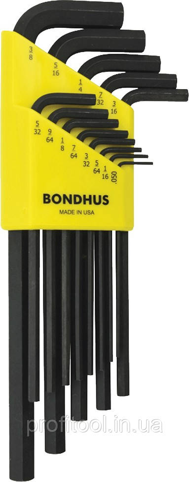 Набір ключів BONDHUS шестигранних 15 шт; 1,27-10,0 мм; подовжений, фото 1