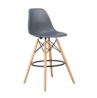 Стілець барний Тауер Вуд дерево бук пластик сірий (СДМ меблі-ТМ)