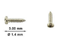 Винт D=1,4 мм L=5 мм для пластиковых оправ, уп. 40 шт.), запчасти для очков