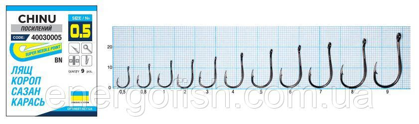 Гачок Optimist Chinu ring (посилений) BN № 4, фото 1