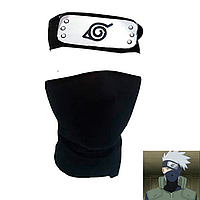 Набор Kakashi из Наруто Аниме повязка и маска Cosplay