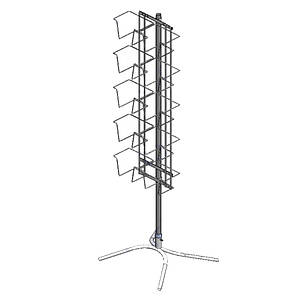 Стійка підлогова під колготки пряма (10 клітинок), біла