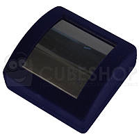 Футляр оксамитовий із прозорим віконцем під комплект, підвіску, сережки, ланцюжок (синій)