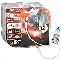 Лампа галогенна OSRAM 64151NL H3 Night Breaker LASER NG +150% 55W 12V Pk22s HardDuopet