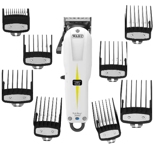 Машинка Wahl Super Taper Cordless + 8 чорних преміум насадок (08591-2316/8С)