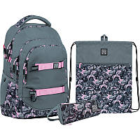 Шкільний набір Wonder Kite "Fancy": рюкзак, пенал, сумка для взуття (SET_WK22-727M-3)