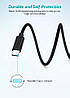 Кабель зарядний Choetech USB — Type-C Fast Charging 3A Cable 0.5 м Black (AC0001-V2), фото 7