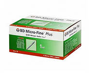 Шприц инсулиновый BD Micro-Fine (Микрофайн) U-100 1.0 мл, игла 0.3х8мм 100 шт/уп