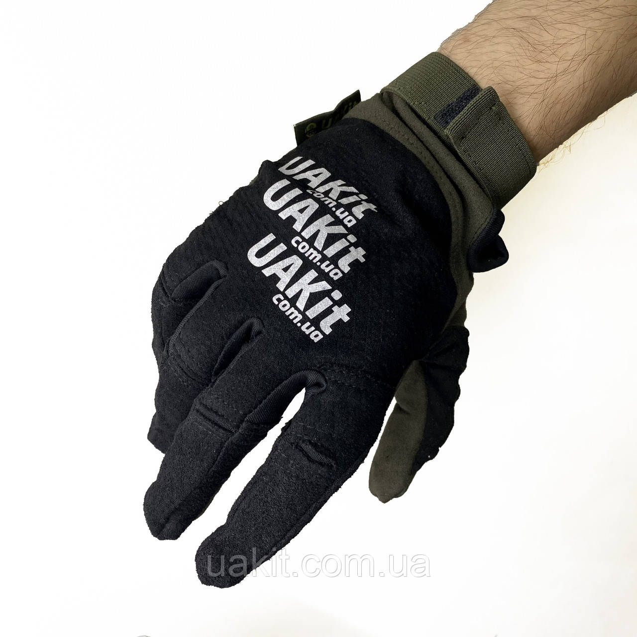 Тактичні рукавички для військових, мультисезон, білий напис, фото 1