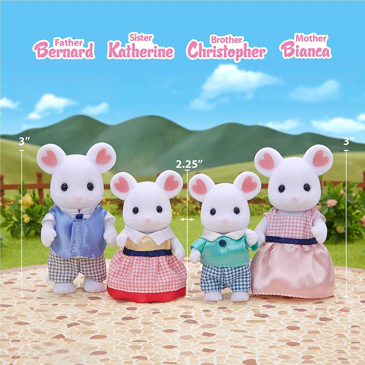 CalicoCritters SylvanianFamilies Marshmallow Mouse Family Семейство зефирных мышей CC1802 - фото 3 - id-p1649069280