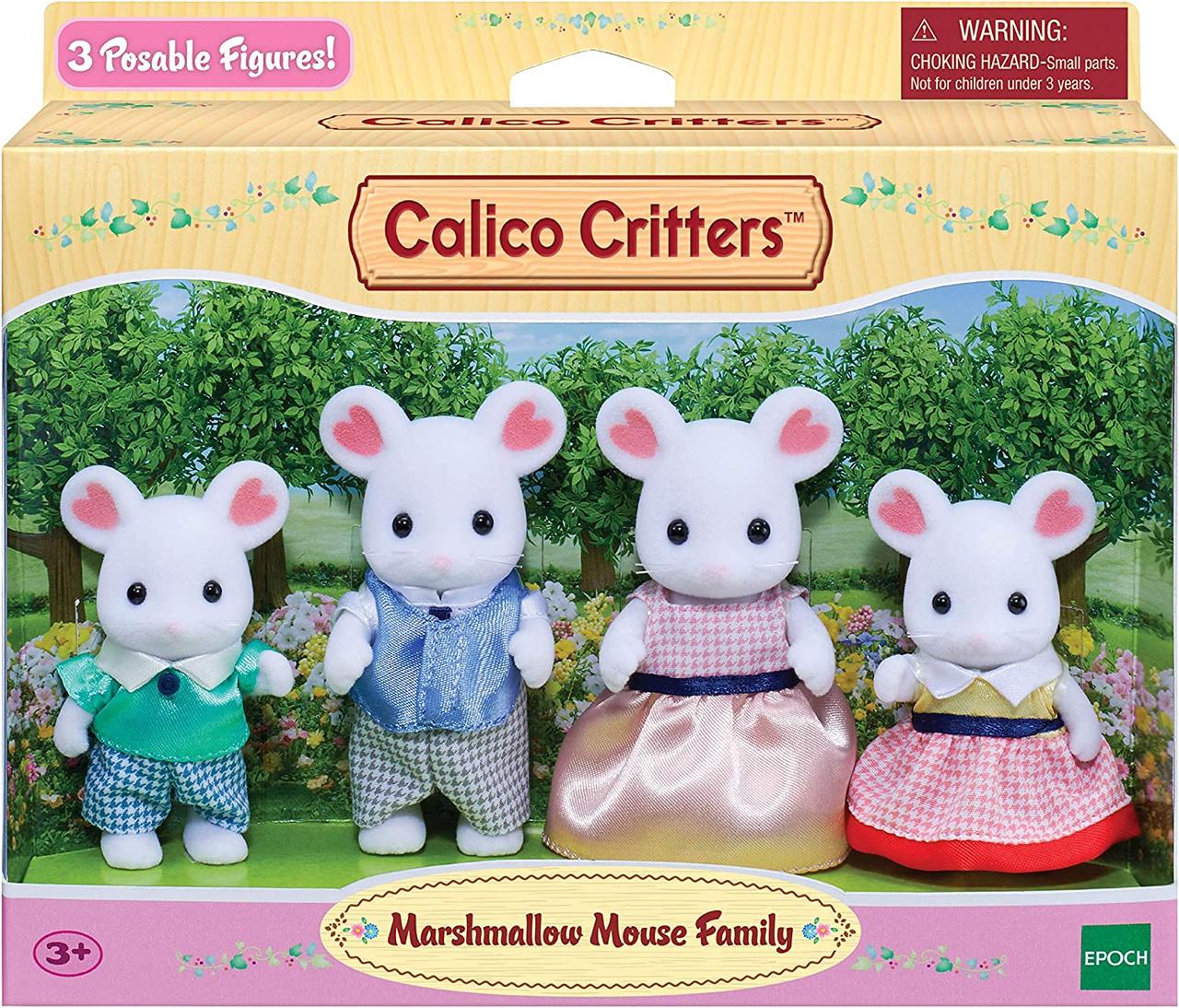 CalicoCritters SylvanianFamilies Marshmallow Mouse Family Семейство зефирных мышей CC1802 - фото 1 - id-p1649069280