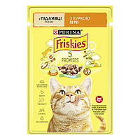 Влажный корм Friskies для взрослых котов с курицей 85г